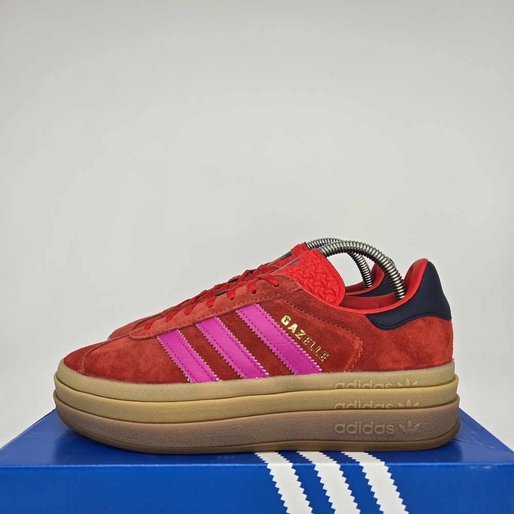 New Adidas Gazelle Bold 'Red Lucid Fuchsia' Women's Shoes Size 6